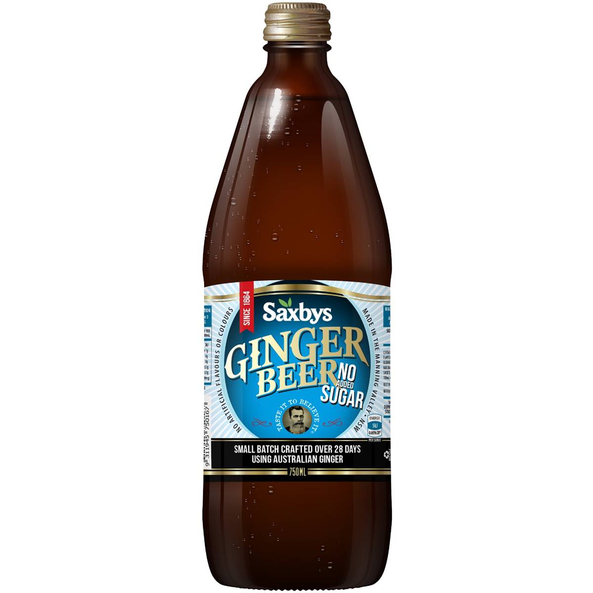 Saxbys Ginger Beer No Added Sugar 750ml