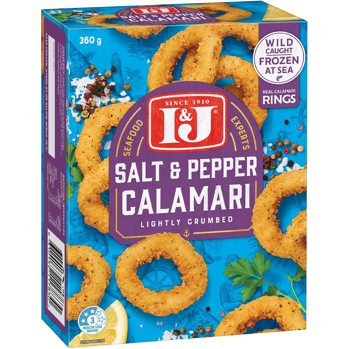 I & J Salt & Pepper Calamari 360g