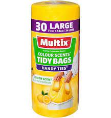 Multix Tidy Bags Lemon Scented Large 30 pk