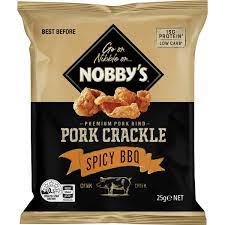 Nobby's Pork Crackle Spicy BBQ 25g