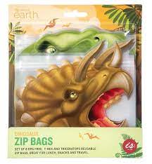Reusable Zip Bag (set of 8) -Dinosaurs