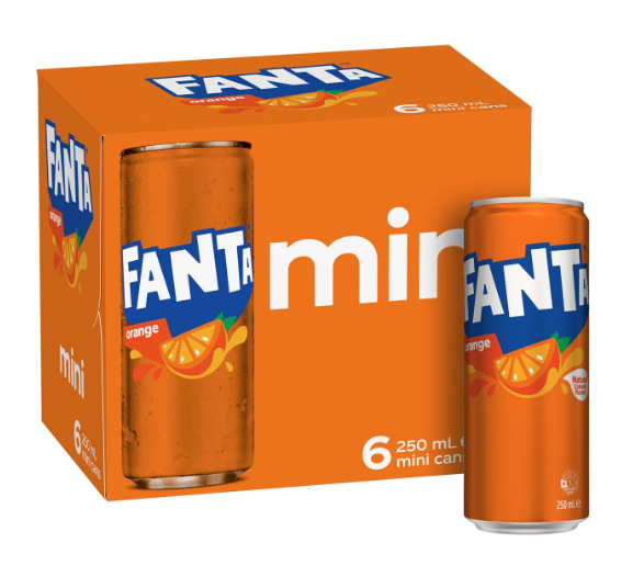 Fanta Orange Mini Cans 6 x 250ml