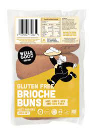 Well & Good Brioche Bun Gluten Free 3pk 300g