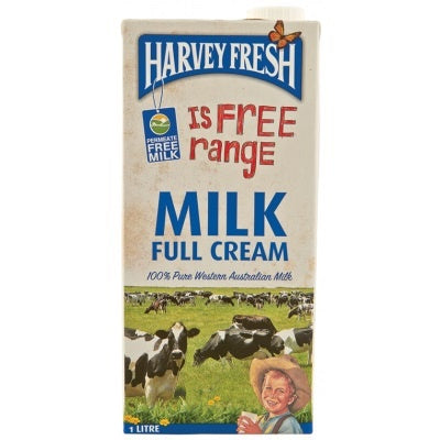 Harvey Fresh UHT Full Cream 1L BOX 12 ONLY