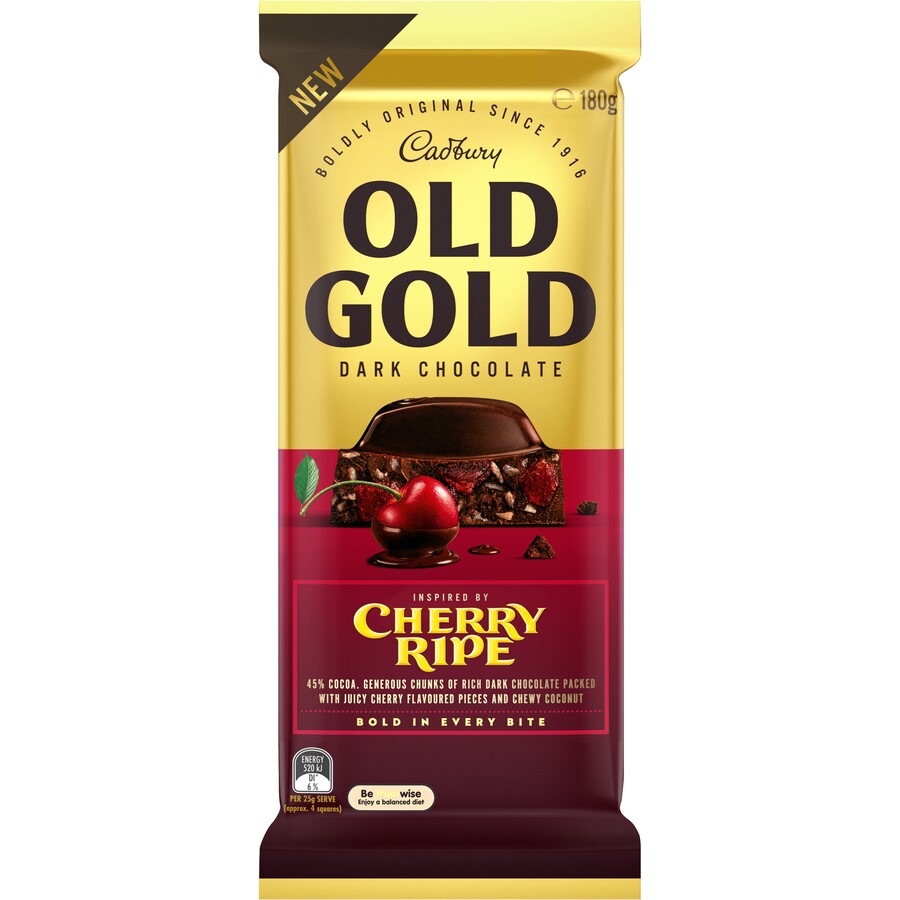 Old Gold Cherry Ripe Chocolate 180g
