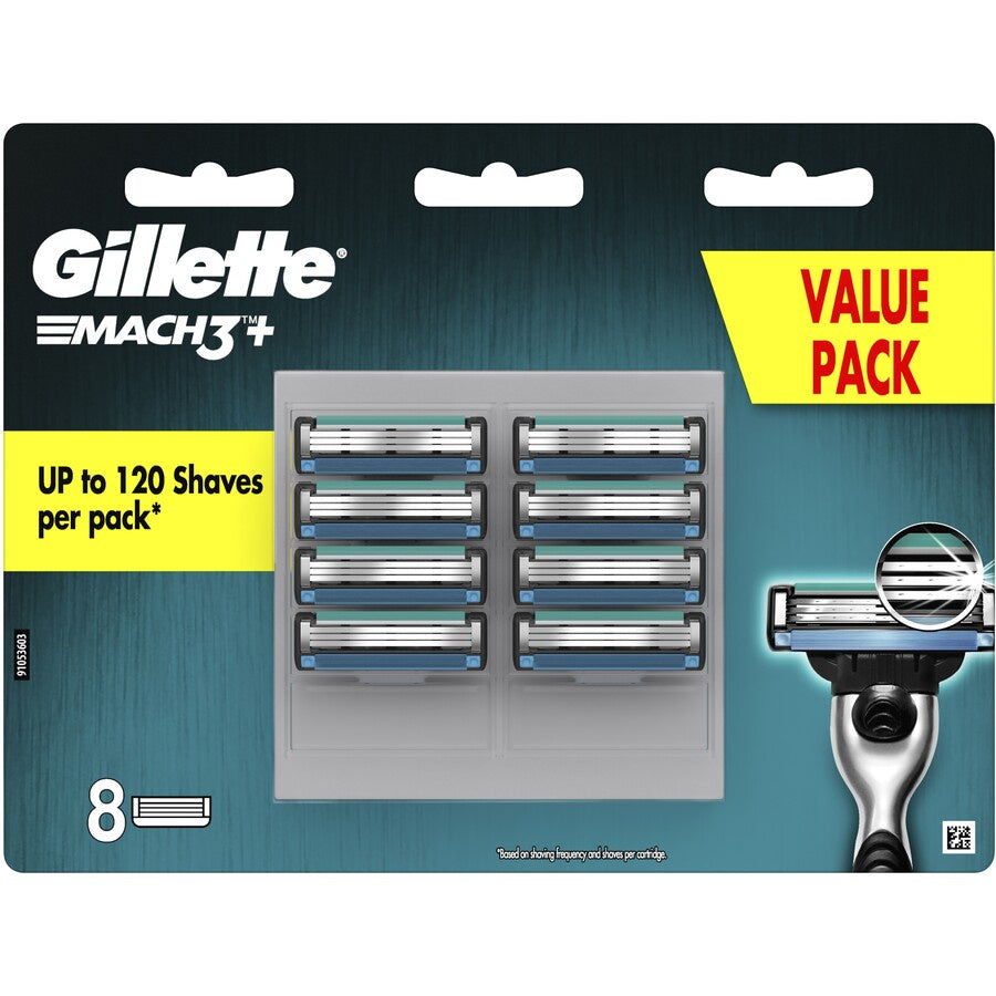 Gillette Mach3+ Razor Blades 8 Pack