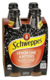 Schweppes Lemon Lime & Bitter 300mL 4pk