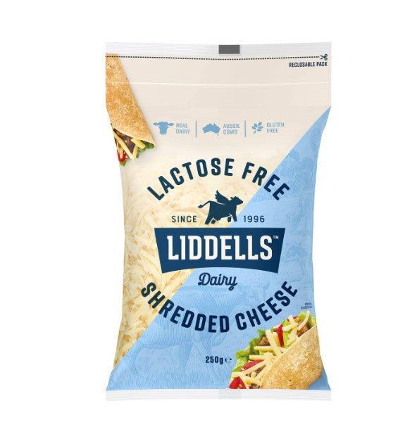 Liddells Shredded Cheese Lactose Free 250g