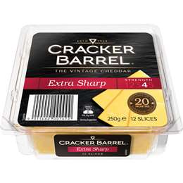 Cracker Barrel Extra Sharp 250g 12 Slices