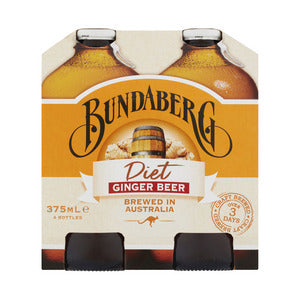 Bundaberg Diet Ginger Beer 375mL 4pk