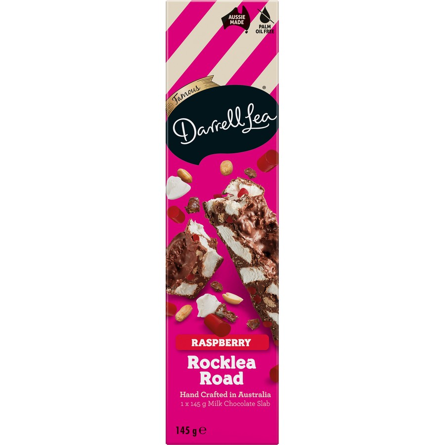 Darrell Lea Rocklea Road Raspberry Milk Choc 145g