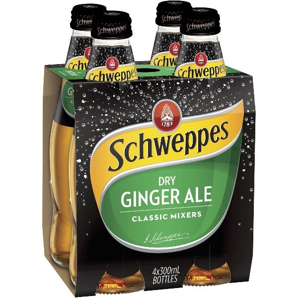 Schweppes Dry Ginger Ale 300ml X4 Pack