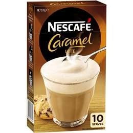Nescafe Coffee Mixer Sachets Caramel Latte 10pk