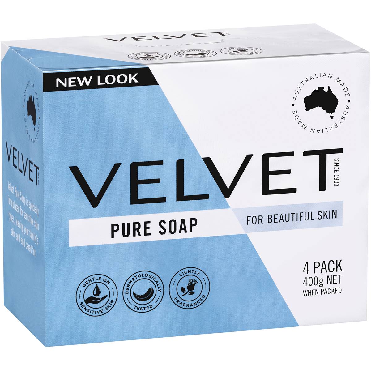 Velvet Pure Soap 400g 4 pk