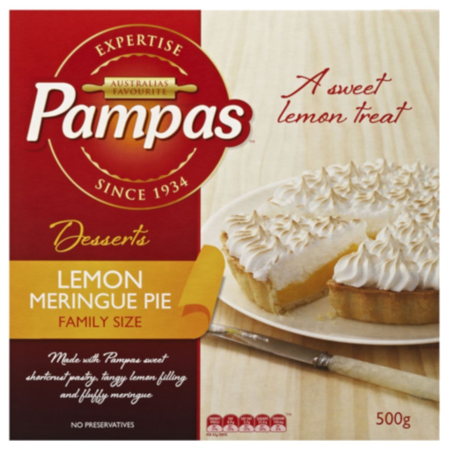 Pampas Lemon Meringue Pie Family 500gm