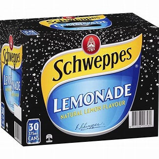 Schweppes Lemonade Cans 375ml 30pk