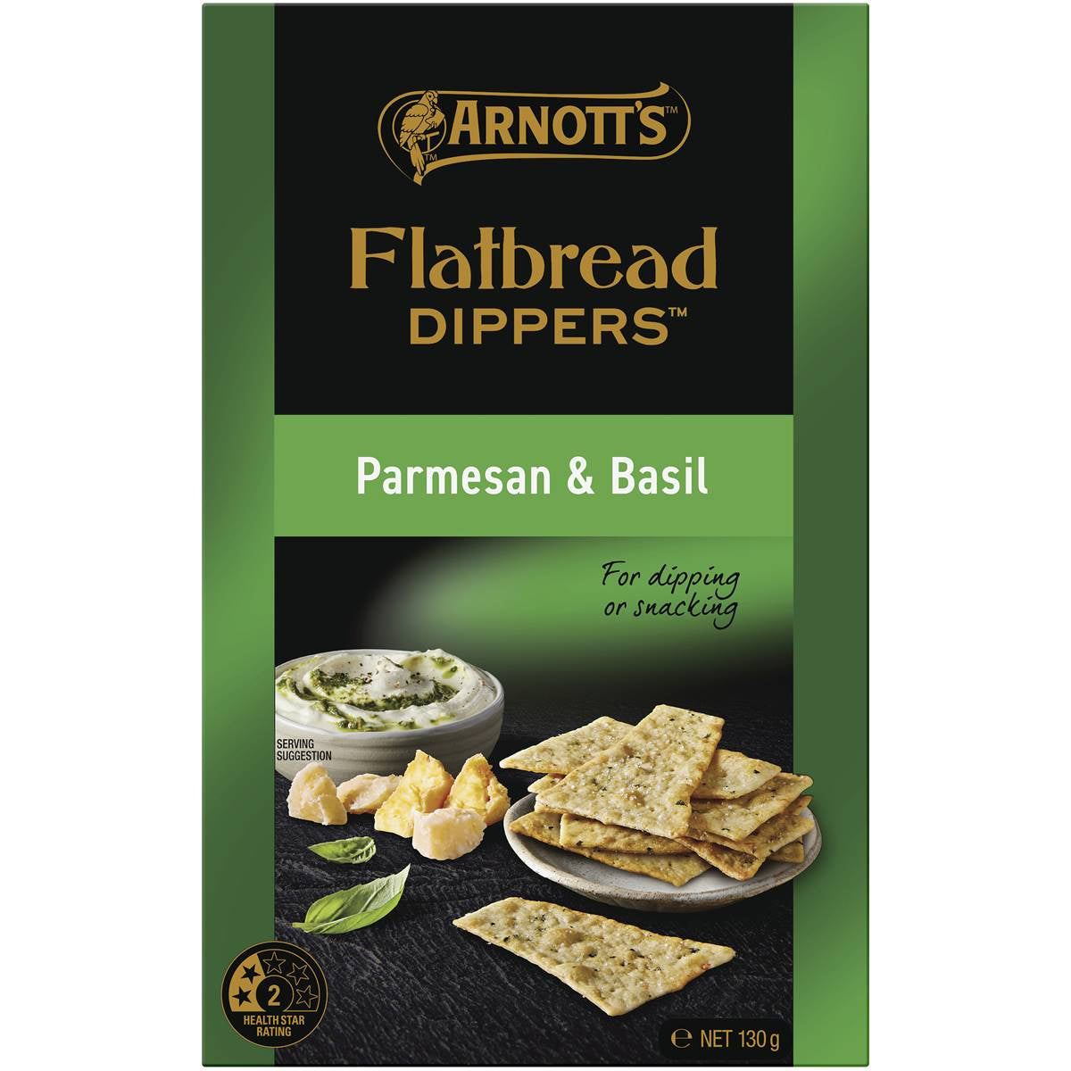 Arnott's Flatbread Dippers Parmesan & Basil 130g