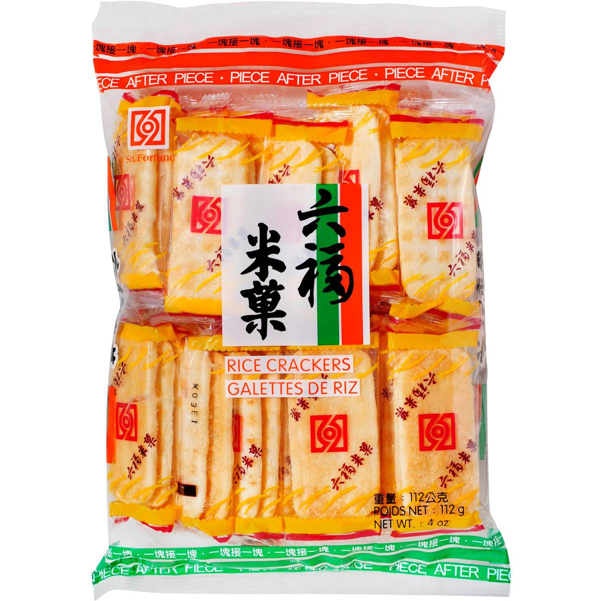 Six Fortune Rice Crackers 112g