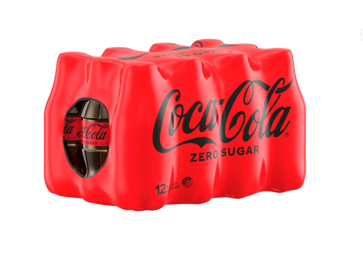 Coca-Cola Coke Zero Sugar Soft Drink Multipack Bottles 12x300mL | 12 pack