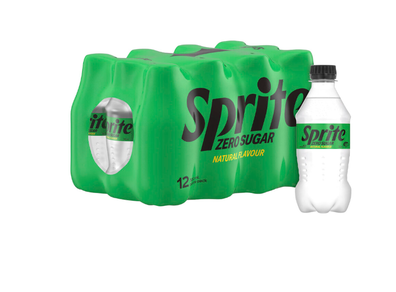 Sprite Zero Sugar Lemonade Soft Drink Multipack Bottles 12x300mL | 12 pack