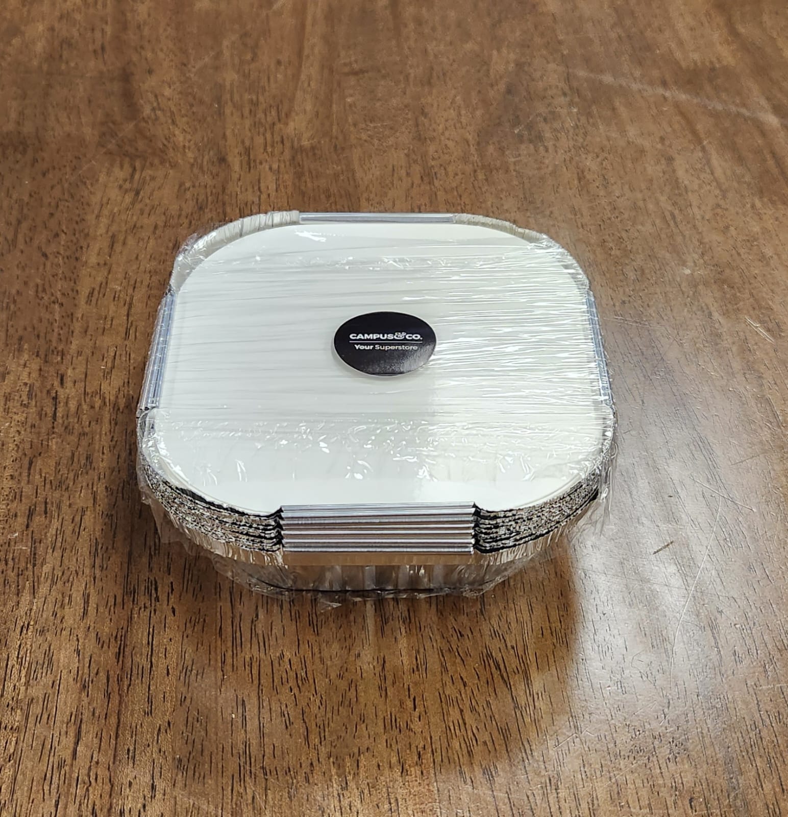 Small Square Foil Tray & Lid 10Pk