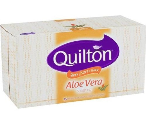 Quilton 3ply 95s Aloe Vera Facial Tissues