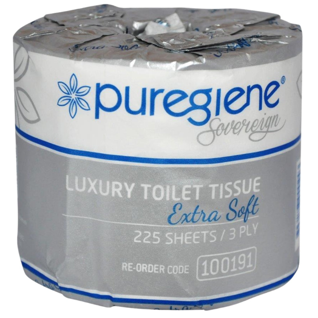 (100191) Puregiene Sovereign Luxury Toilet Roll 3ply 225sheet 48pk