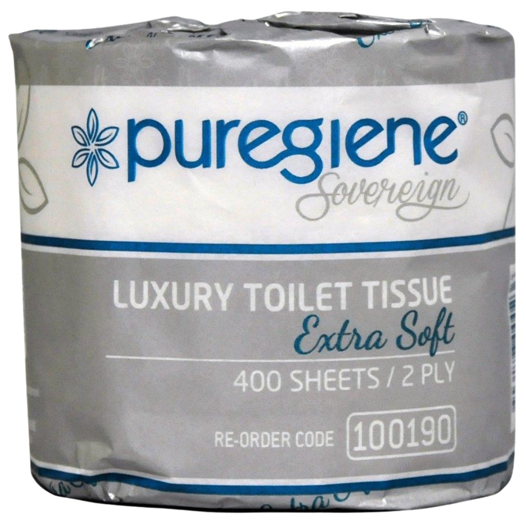 DO NOT REORDER - (100190) Puregiene Sovereign Luxury Toilet Roll 2ply 400sheet 48pk