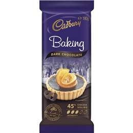 Cadbury Baking Dark Chocolate Block 180g