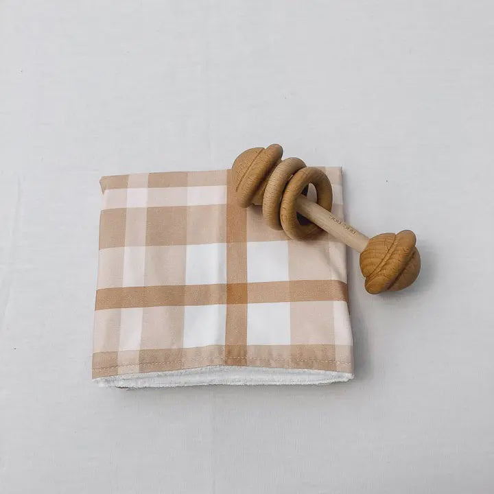 Earthy Plaid Burp Cloth