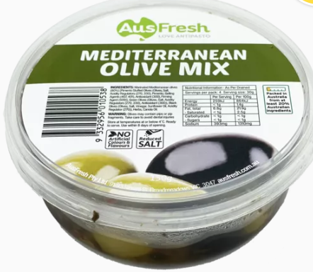 AusFresh Olives Mixed Mediterranean 220g