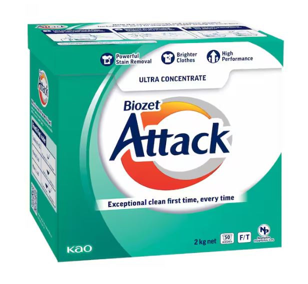 Biozet Attack Front & Top Loader Laundry Powder 2kg