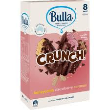 Bulla Crunch Variety Pack Caramel, Strawberry & Honeycomb 8 pk