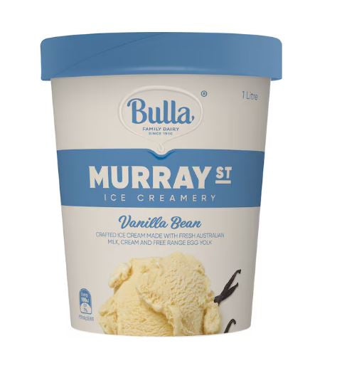 Bulla Murray St Vanilla Bean Ice Cream 1L