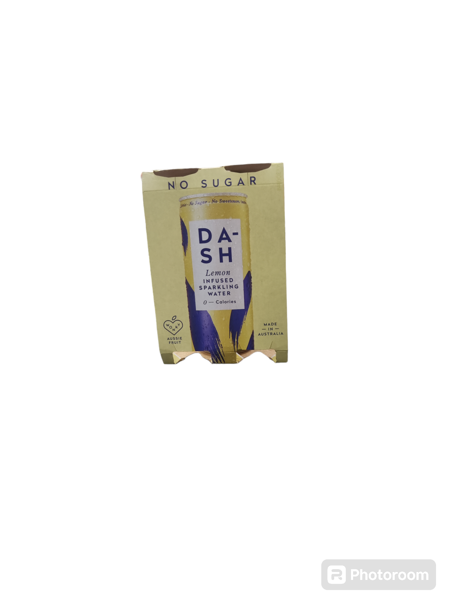 Dash Lemon Infused Sparkling Water 4x 300ml Can Pack