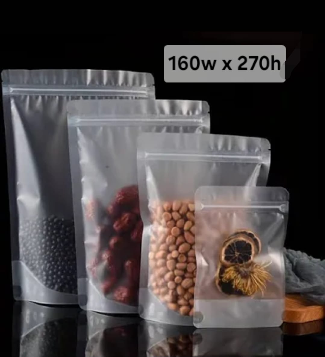 Clear Stand Up Pouch 160w x 270h 50pk