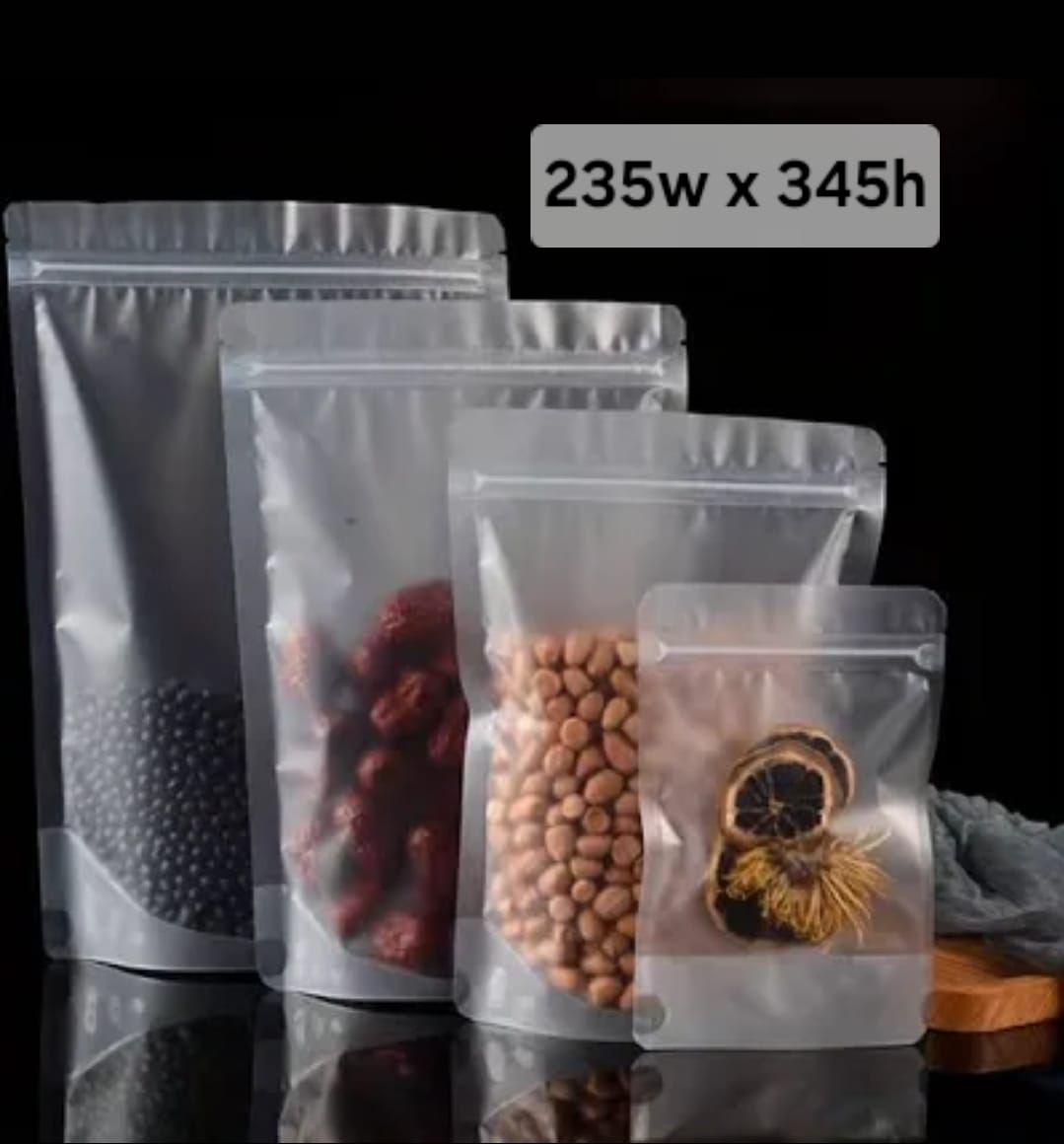 Clear Stand Up Pouch 235w x 345h 50pk