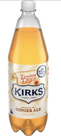 Kirks Dry Ginger Ale Soft Drink Bottle 1.25ltr