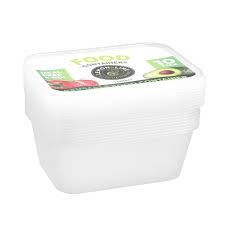 Lemon&Lime Rectangle Plastic Container & Lid 300mL 10pk