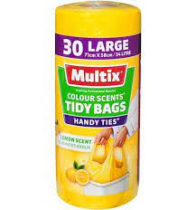 Multix Tidy Bags Lemon Scented Large 30 pk