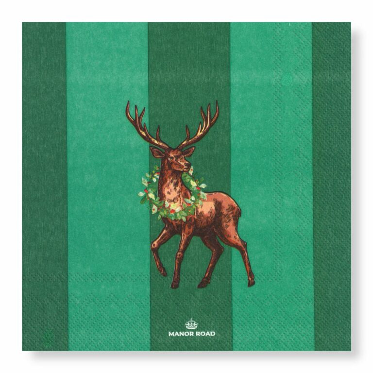 Mr. Stag green Napkin Cocktail