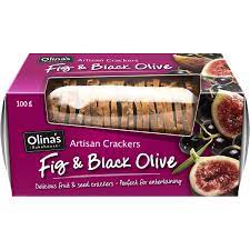 Olinas Crackers Fig & Black Olive 100g