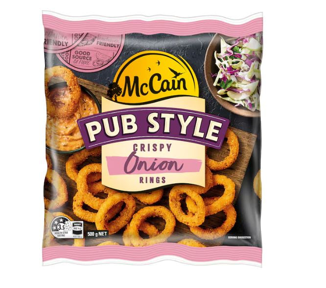McCain Pub Style Onion Rings 500gm