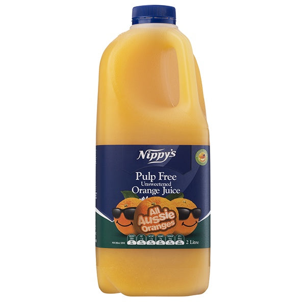 Nippy's Unsweetened Orange Juice Pulp free 2L