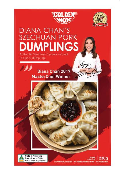 Golden Wok Diana Chan's Szechuan Pork Dumplings 230g