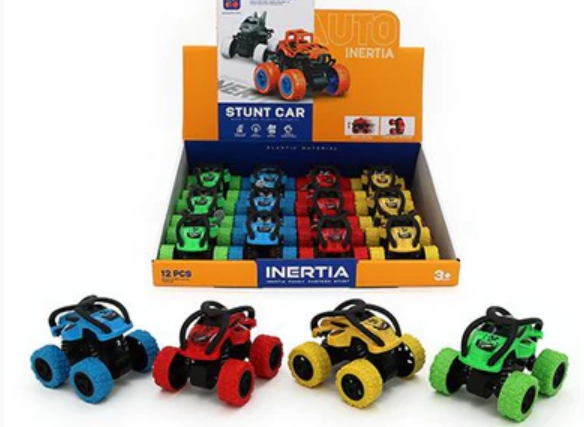 Monster Wheels Friction Rollover Stunt Car