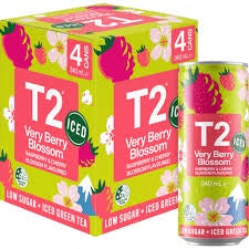 T2 Very Berry Blossom Low Sugar Ice Tea Multipack Cans 240ml x 4Pack