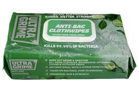 Ultragrime Life Anti-Bac Clothwipes XXL 80pk