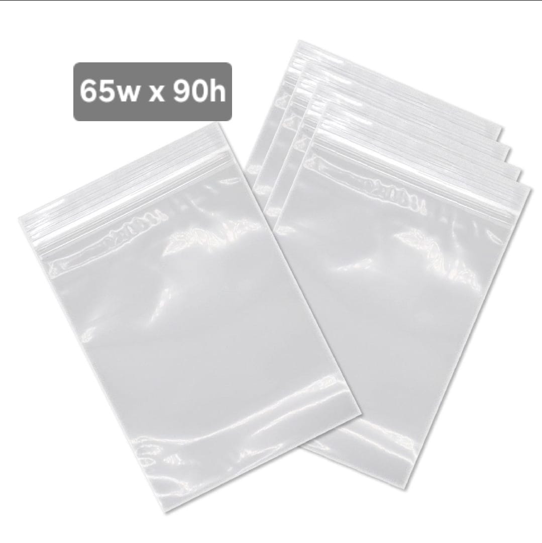 Clear Zip Lock Bags 65w x 90h 100pk