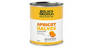 Black & Gold Apricot Halves 825g